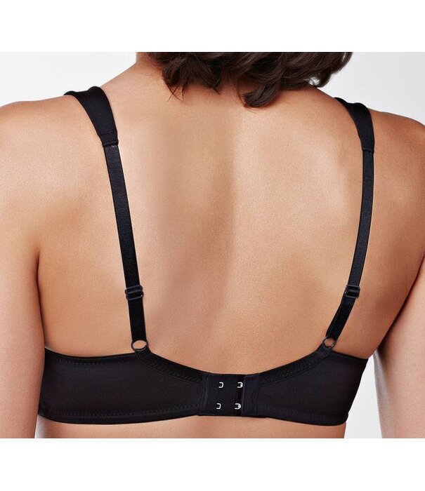 Amoena  Amoena Lara comfort Prothese T-shirt Bh zonder beugel & lichte voorvorm kleur zwart & huid