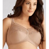 Amoena Isadora prothese bh zonder beugel – kleur sand – stevige tweedelige cup, katoenen prothesehoesjes & elegant Paisley‑motief