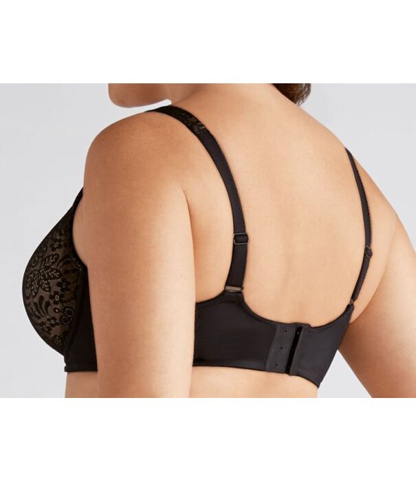 Amoena  Annette prothese Bh met beugel kleur  zwart met huid gecombineerd  de mt F95