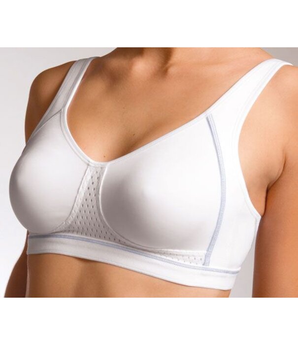 Susa Susa Topsy Sport BH zonder beugel – medium support in wit