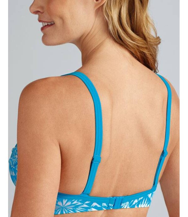 Amoena  Amoena  Hawaii prothese bikini top zonder beugel kleur turqouise met wit