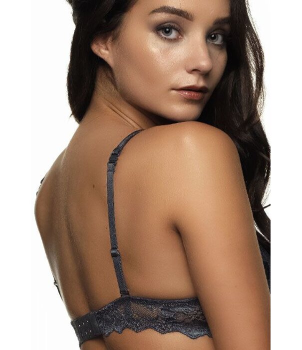 After Eden After Eden  Anna multiway Bh met lichte gelvulling kleur grijs gecombineerd met petrolblue