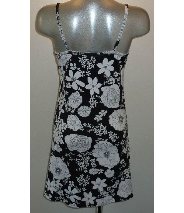 LingaDore LingaDore Lynsey nachtjurkje zwart print bloem kleur wit de mt S