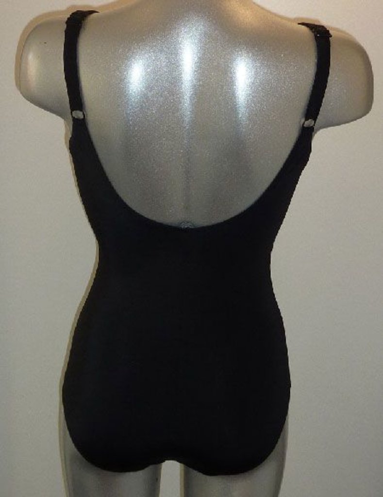 Susa  Felice prothese badpak zonder beugel & voorvorm in cup de  kleur zwart met rode & witte streepprint