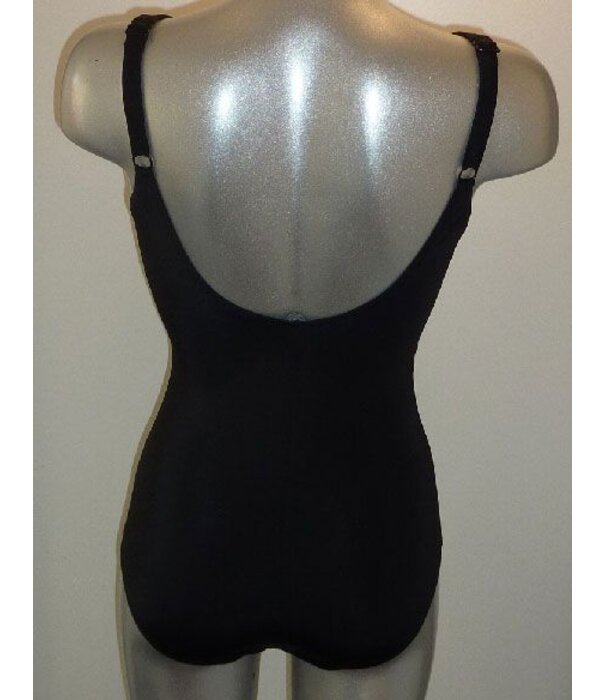 Susa Susa Felice prothese badpak zonder beugel met licht voorgevormde cup in zwart met rode & witte streepprint