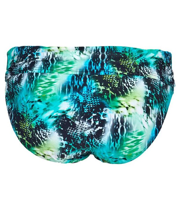 Sapph Sapph Gilli Island  hoge bikinislip kleur aqua print snake
