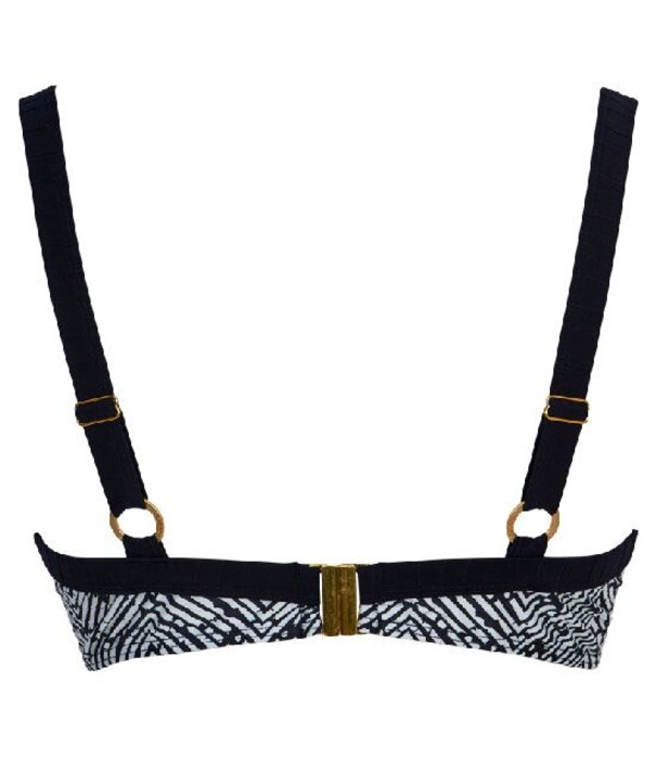 Sapph  Phi Phi Island bikinitop met beugel & voorvorm kleur zwart met wit gecombineerd