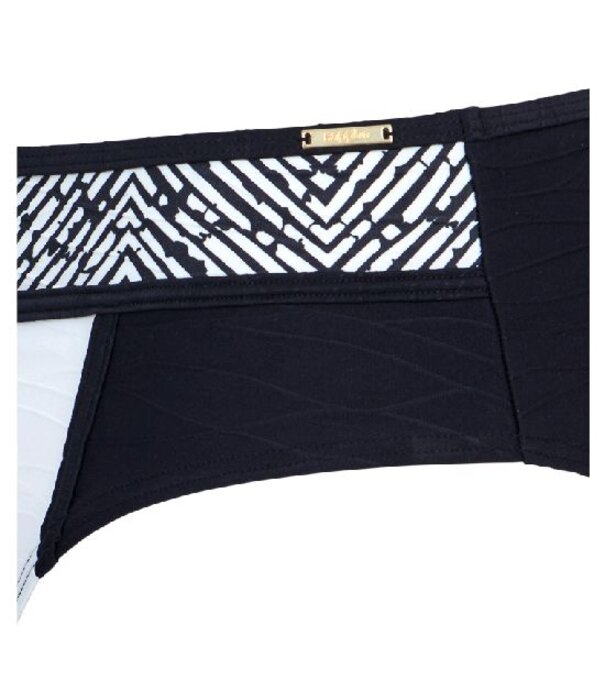 Sapph Sapph  Phi Phi Island bikinislip (hoog) kleur zwart met wit gecombineerd