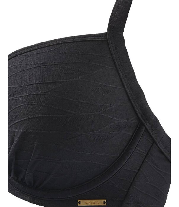 Sapph  Tioman Island bikinitop met beugel & voorvorm kleur zwart