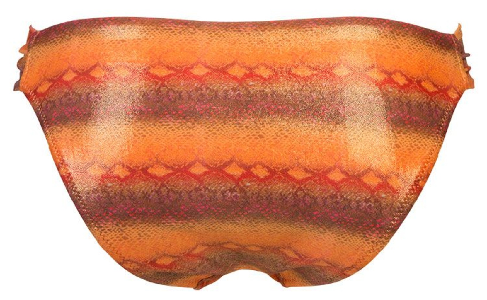 Sapph  Cinnamon butterfly een laag model bikinislip kleur oranje met snakeprint