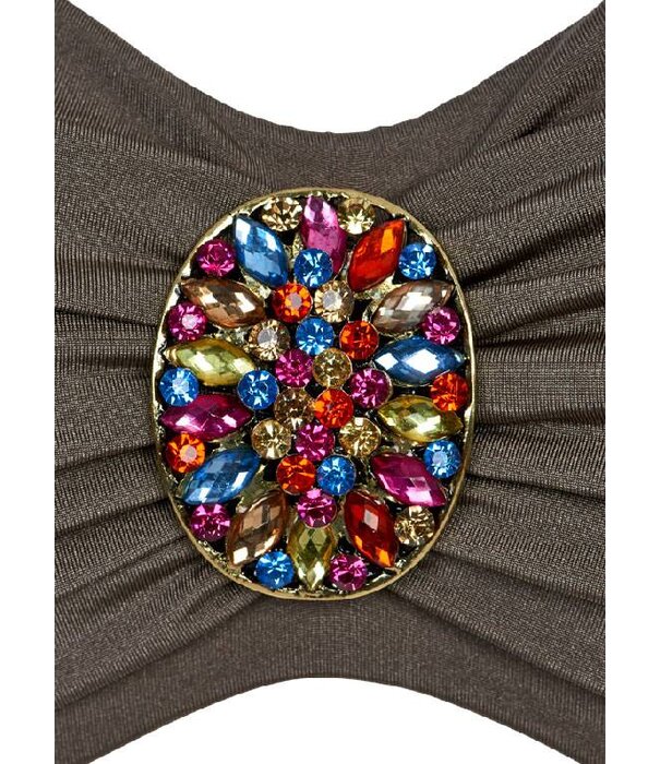 Sapph  Anise bandeau beugel bikinitop & uitneembare onderpadding kleur taupe