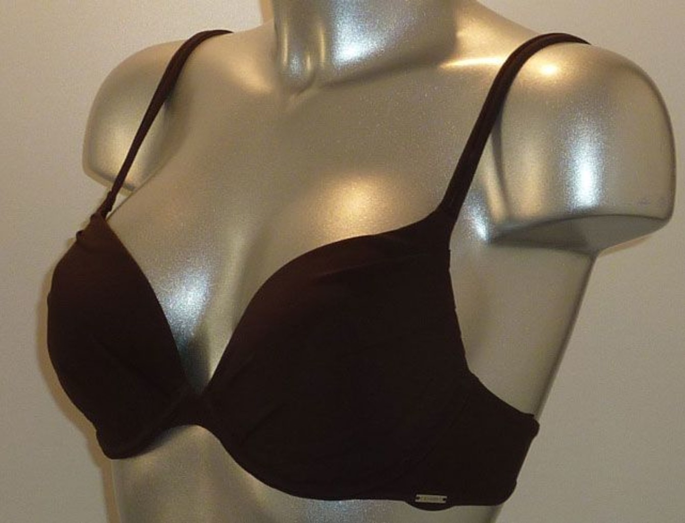 Catamar  bikinitop met beugel & lichte gelvulling in cups kleur choco