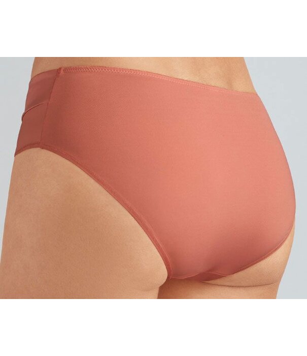 Amoena   Lara Satin slip kleur terracotta of rood