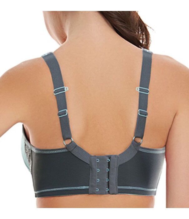 Freya Freya Sonic sport Bh met beugel & licht gewicht spacercups kleur grijs met turkoois gecombineerd