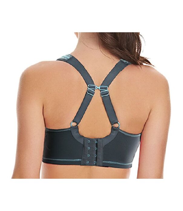 Freya Freya Sonic sport Bh met beugel & licht gewicht spacercups kleur grijs met turkoois gecombineerd