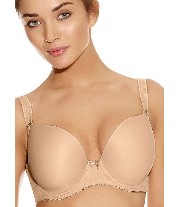 Freya  Deco Plunge Bh met beugel & licht voorgevormde cup in zwart of huidkleur