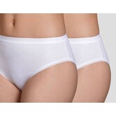 DIM Slipset 2‑Pack – 100% Pur Cotton Midi Slip – Wit & Zwart