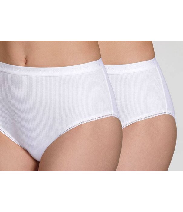 Dim   DIM Slipset 2‑Pack – 100% Pur Cotton Maxi Slip – Wit & Zwart