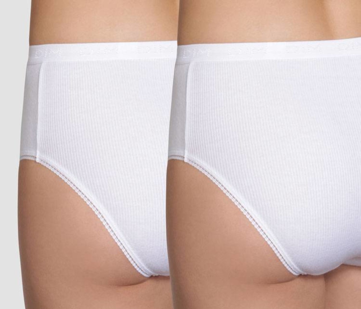 Dim   DIM Slipset 2‑Pack – 100% Pur Cotton Maxi Slip – Wit & Zwart