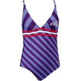 Aby meisjesbadpak  purple gestreept mt 116 tm 140