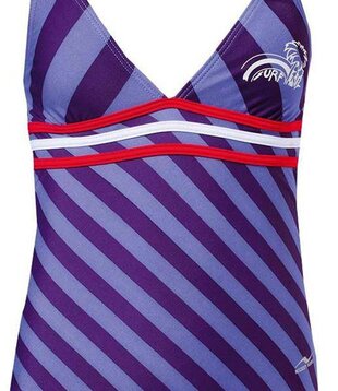 Aby meisjesbadpak  purple gestreept mt 116 tm 140