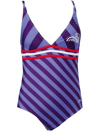 Aby meisjesbadpak  purple gestreept mt 116 tm 140