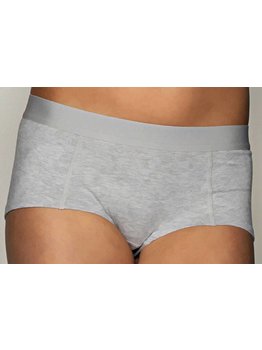 Boobs & Bloomers Demi katoenen boxershort hoge model kleur grijs