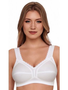 Susa Topsy Plus Faja katoenen Bh zonder beugel basis kleur wit of cappuccino