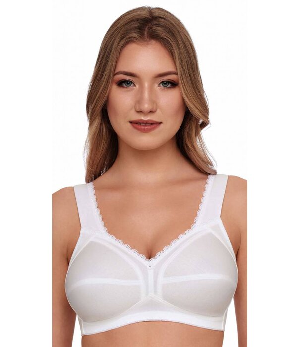 Susa Susa Topsy Plus Faja katoenen Bh zonder beugel basis kleur wit of cappuccino