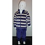 Bente velours meisjes huispak kleur purple streep mt 128 of 140