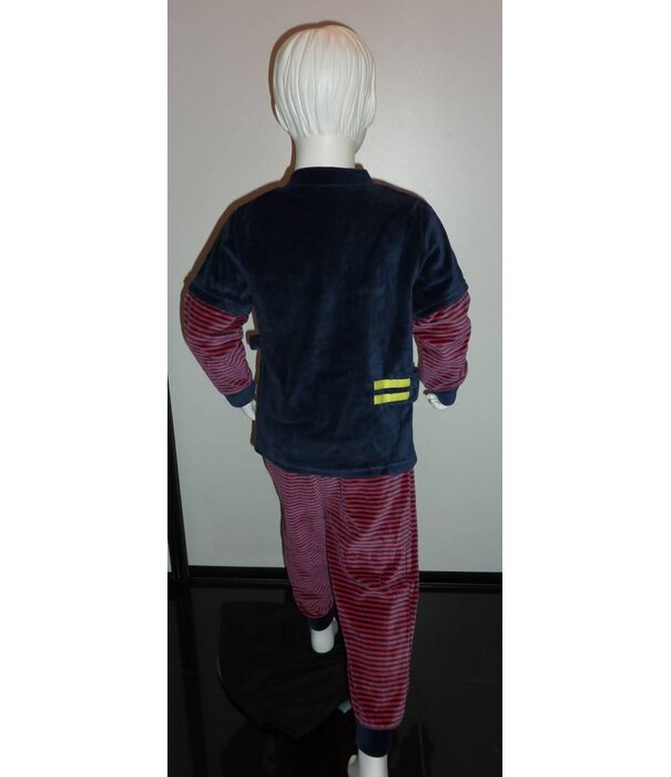 Lunatex velours peuter pyjama & pluche zwaard, marine mt 92