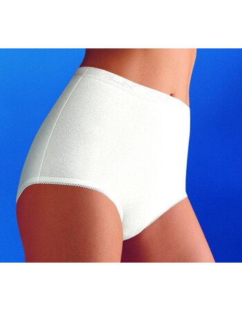 Playtex  Cotton Stretch maxislipset actie 3 halen 2 betalen basis kleur wit mt S