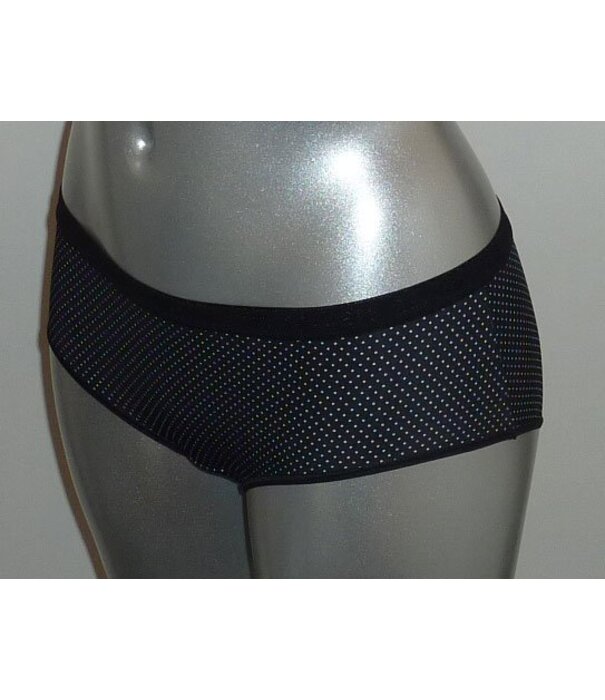 Dim  Dim  tweedelig microfaser boxershortset kleur wit & zwart met stip printje