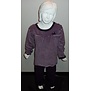 Lunatex Evian velours meisjes pyjama aubergine mt 116 of lila