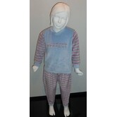 Lunatex  Katy velours meisjes pyjama kleur blauw