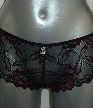After Eden Tempting heupboxer kleur zwart met rood ingeweven borduursel maat L