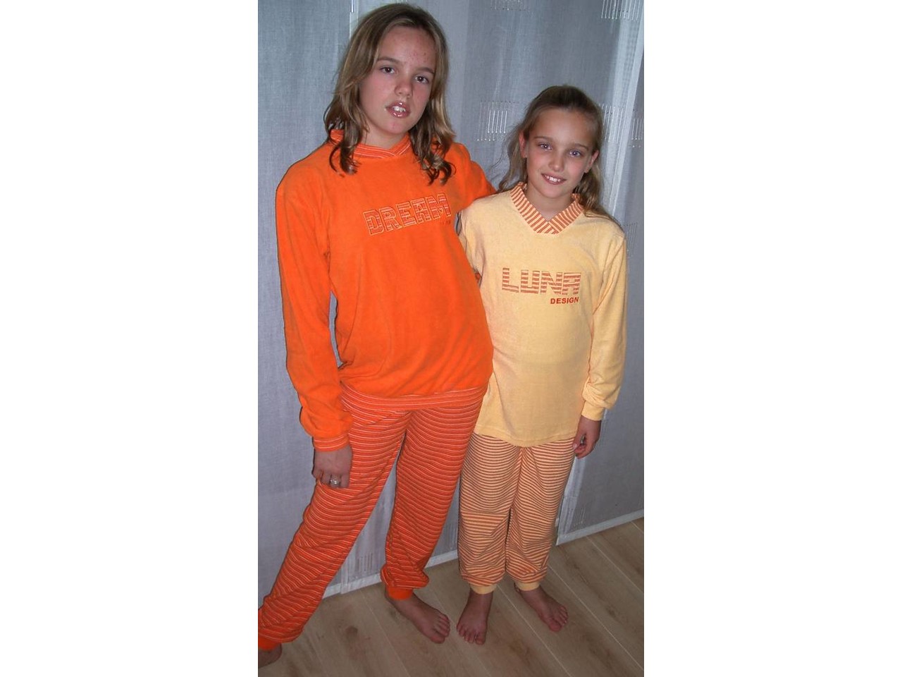 Slechthorend servet accent Lunatex Helena badstof pyjama voor meisjes mt 128 oranje of maisgeel -  Bodyfashion Born
