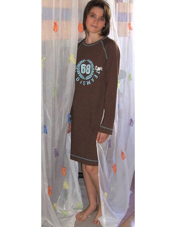 Linde Cotton Stretch Nachthemd kleur bruin