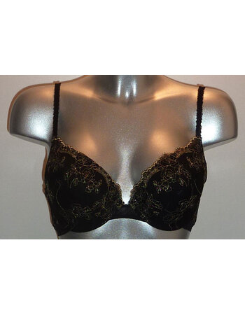 Shirin Bh met lichte gelvulling kleur zwart met goudkleurige lurex