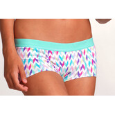 katoenen boxer kleur limegroen met zig zag print