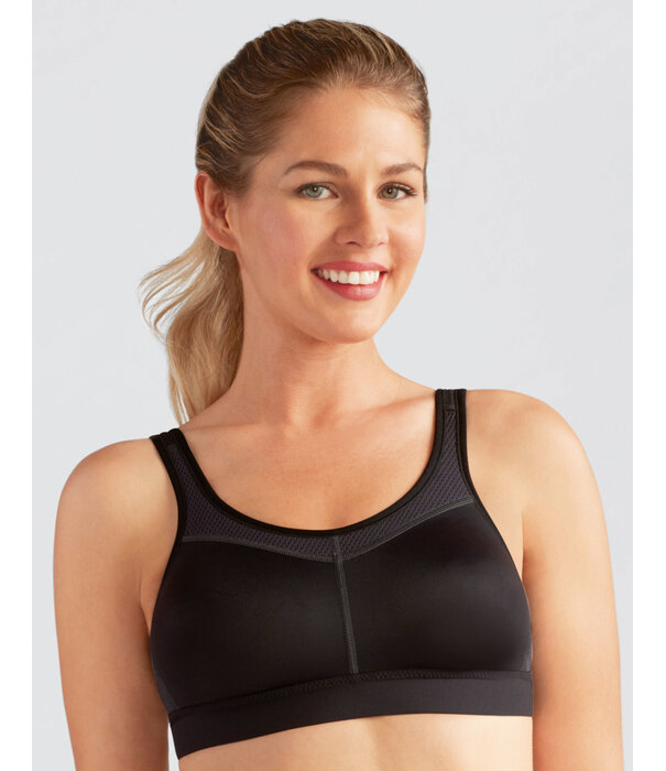 Amoena  Nova Power prothese SportBh zonder beugel medium Support kleur zwart
