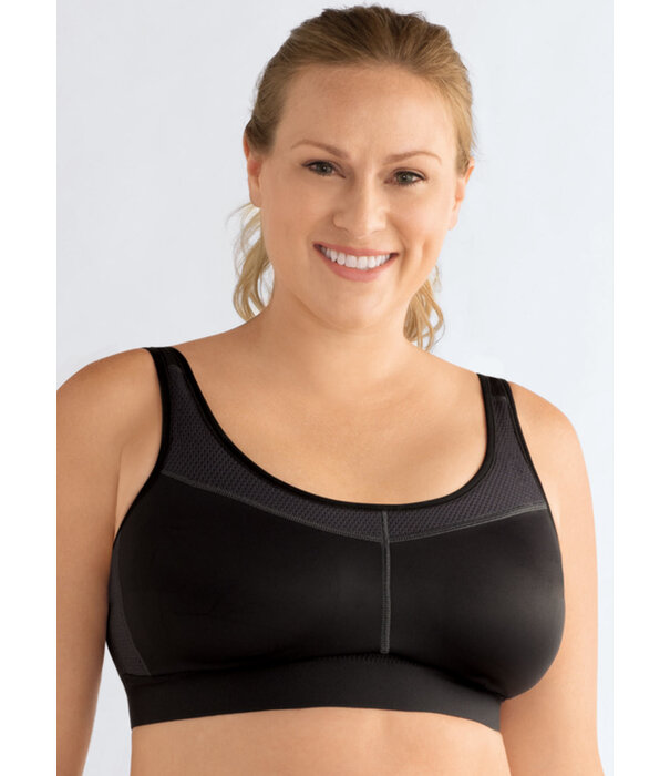 Amoena  Nova Power prothese SportBh zonder beugel medium Support kleur zwart
