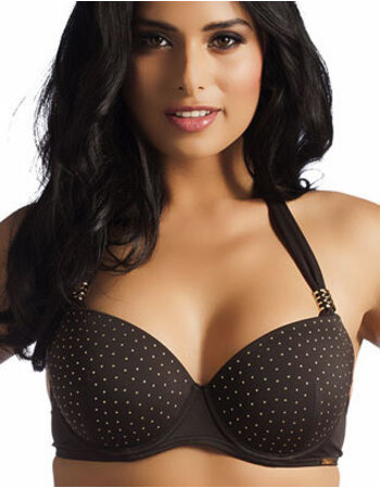 Sapph Ipanema halter bikinitop met beugel & voorgevormde cup – Bruin