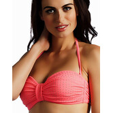 Ipanema Bandeau bikinitop met beugel kleur grapefruit