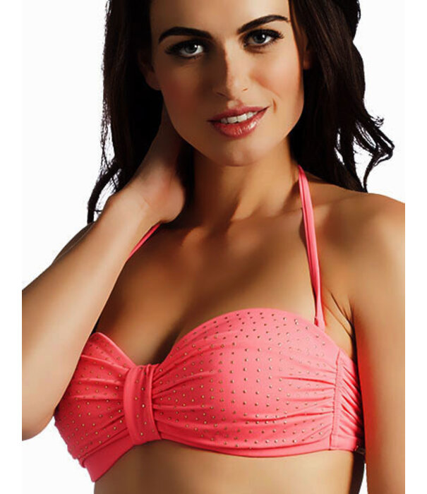 Sapph Ipanema Bandeau bikinitop met beugel kleur grapefruit