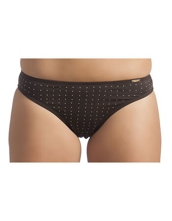 Sapph Beach Ipanema bikinislip kleur bruin de maat XL