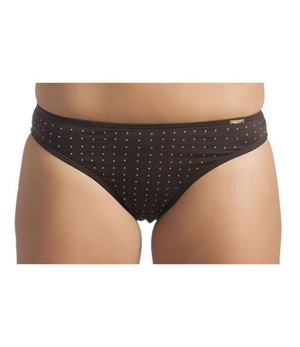 Sapph Sapph Beach Ipanema bikinislip kleur  bruin de maat XL