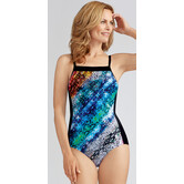 Amoena Cape Town chloorbestendig prothese badpak zonder beugel in multicolour/zwart