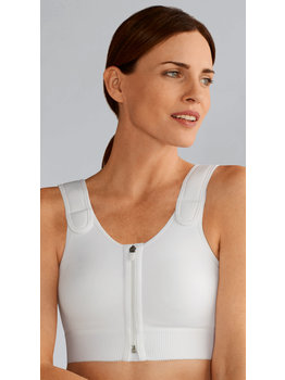 Amoena lingerie Patricia Compressie Bh met voorsluiting basis kleur  wit