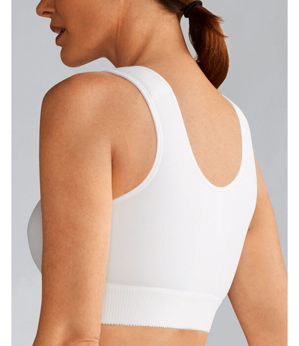 Amoena   Patricia Compressie Bh  met voorsluiting basis kleur  wit